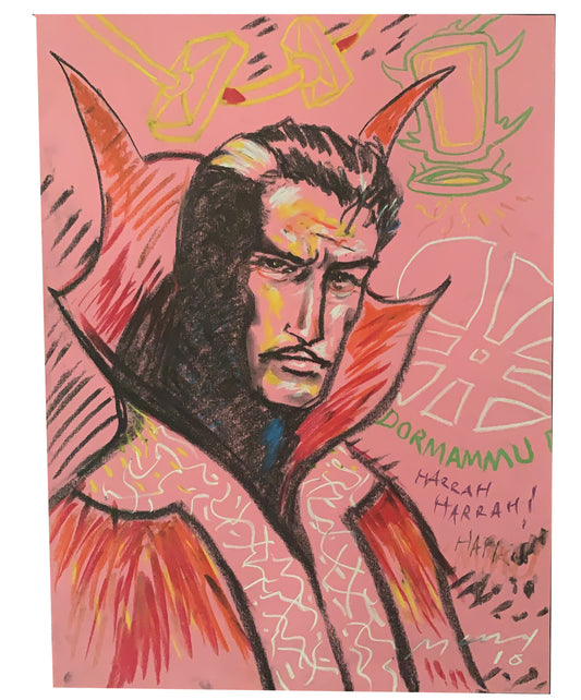 ORIGINAL ART Brendan McCarthy "Doctor Strange" oversize sketch