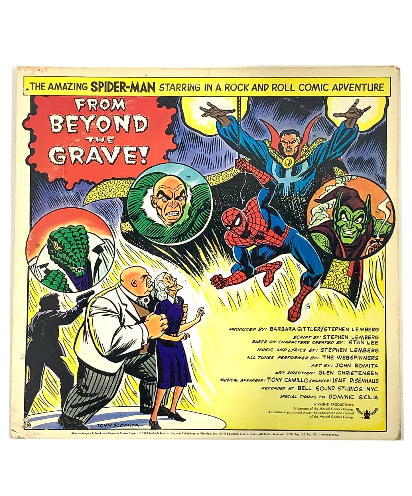 AMAZING SPIDER-MAN FROM BEYOND THE GRAVE A ROCKOMIC VINYL LP - NICE