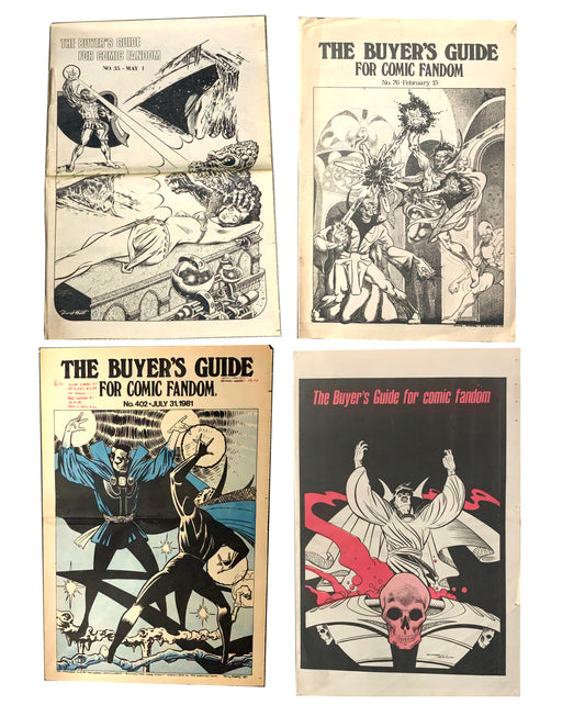 BUYERS GUIDE FOR COMIC FANDOM FRONT PAGE COVER SET - SUPER RARE!