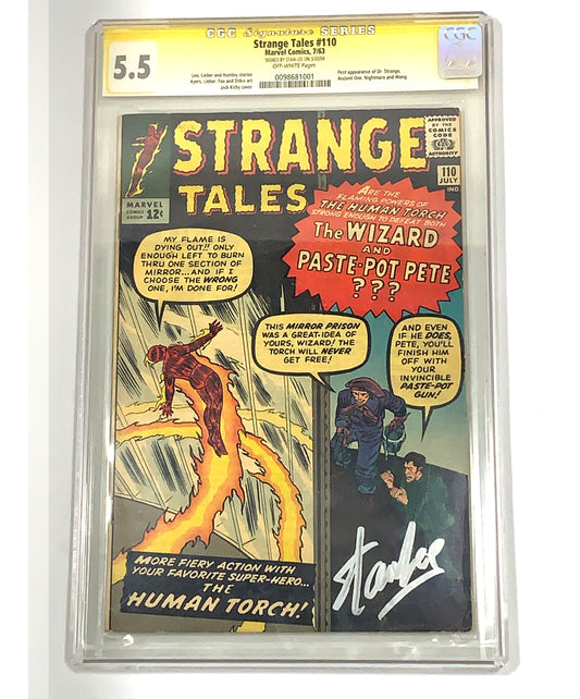 CGC STRANGE TALES #110 Stan Lee Yellow Label Signature Series 5.5